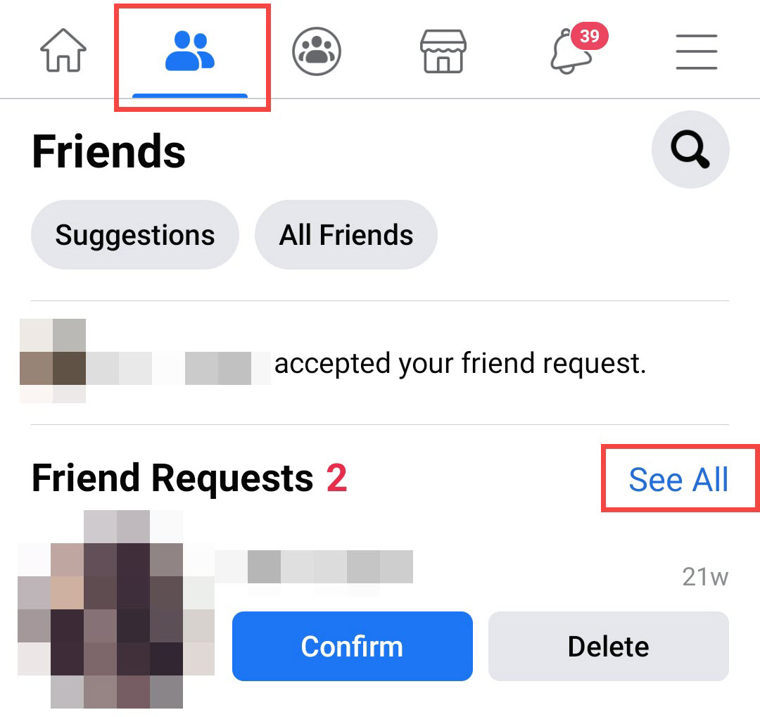 see all requests on mobile