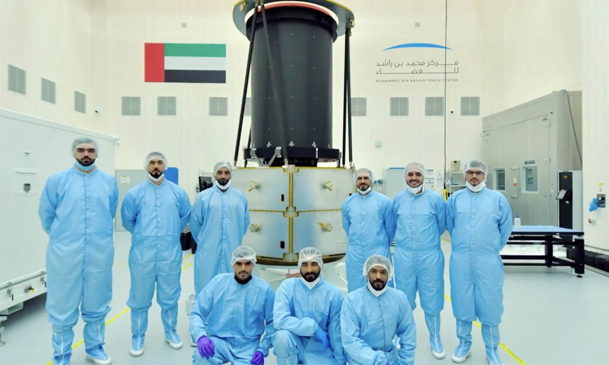 mbrsc team with mbz-sat satellite
