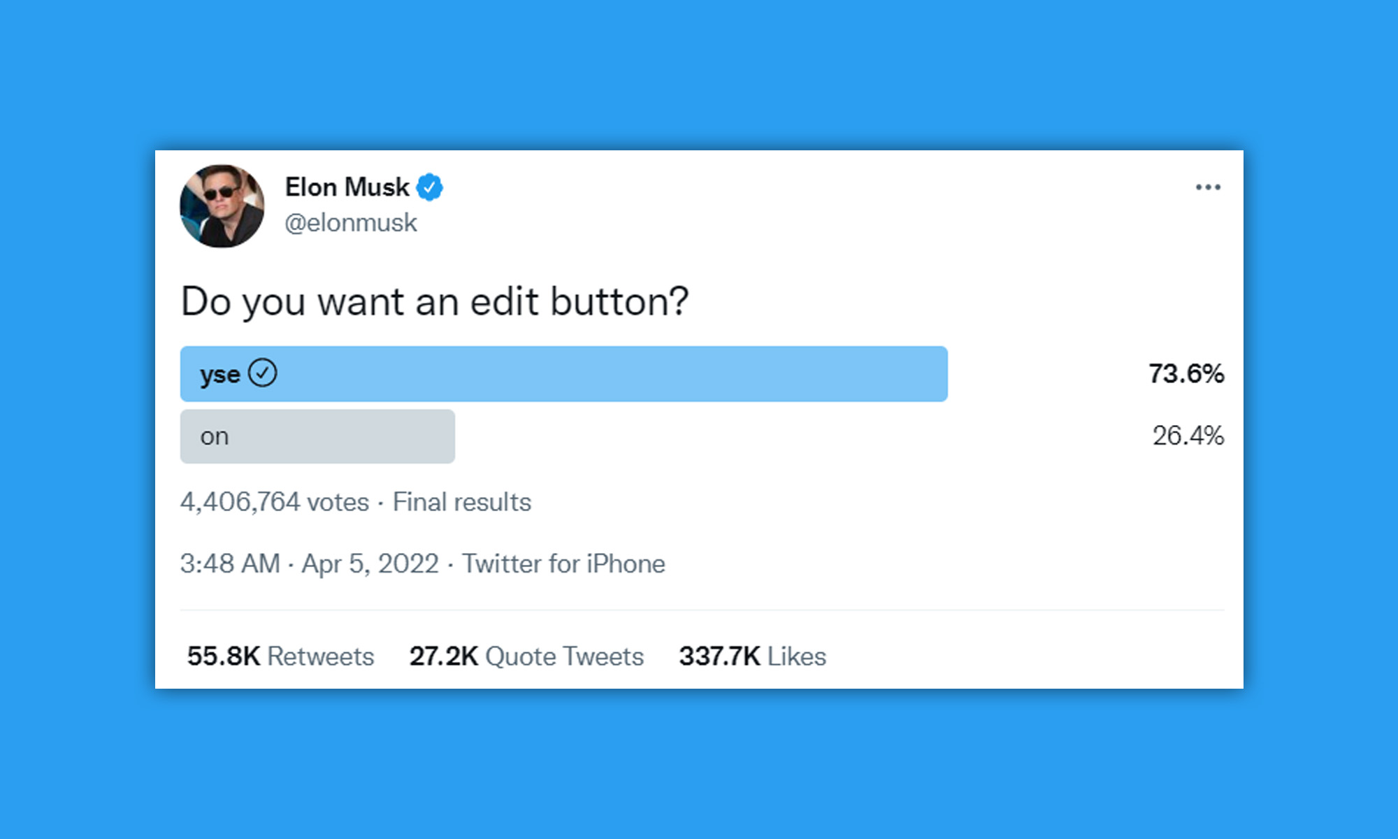 elon musk poll twitter edit button