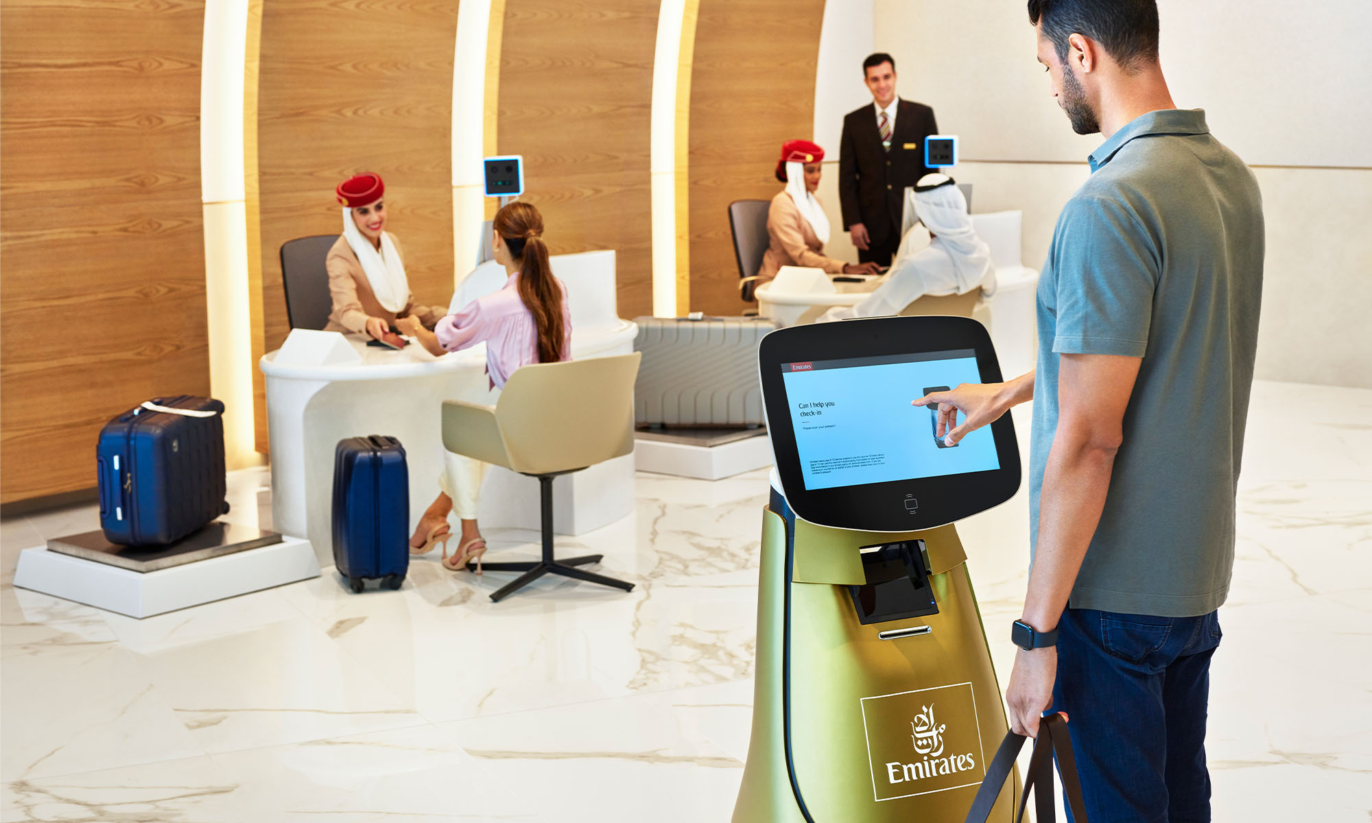 emirates robot check-in service