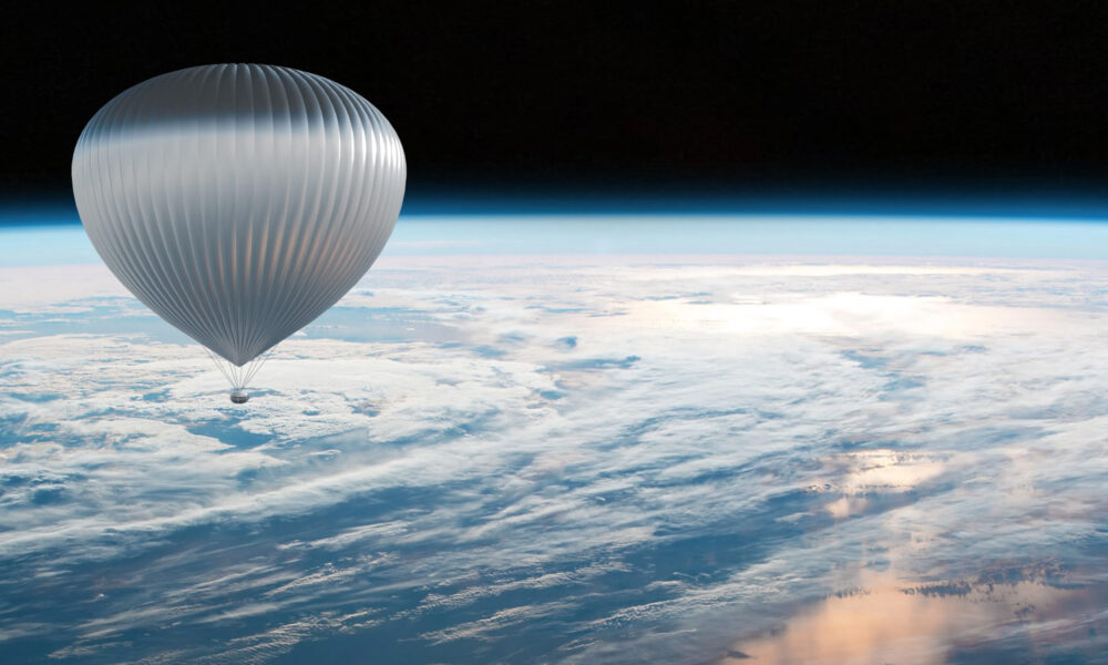 take a balloon journey to space complete with fine dining